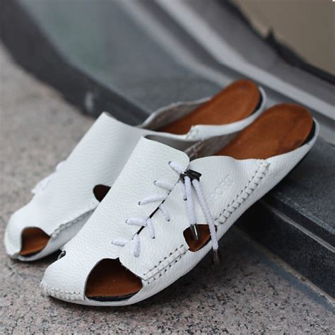 Mens White Sandals CraftySandals