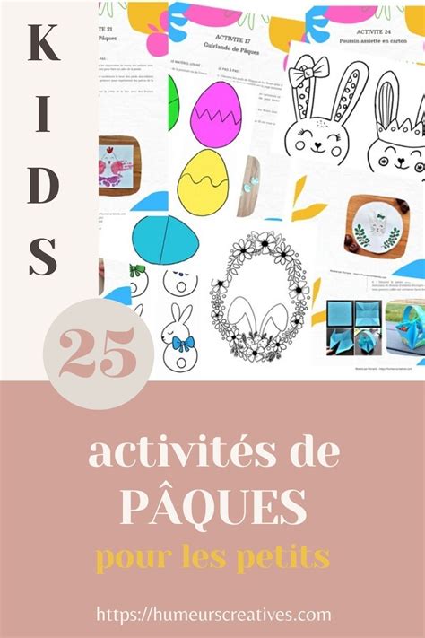 Pâques 25 activités pour les petits Humeurs Créatives Activité de