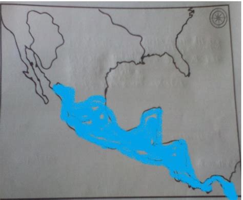 en el siguiente mapa ubica y colorea la región que abarca Mesoamérica