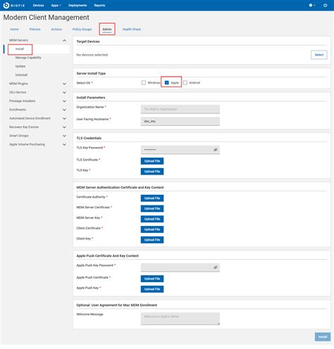 Install BigFix MDM Service For Apple