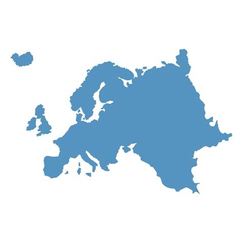 Mapa Do Mundo Da Europa Mapa Da Silhueta Do Continente Da Europa