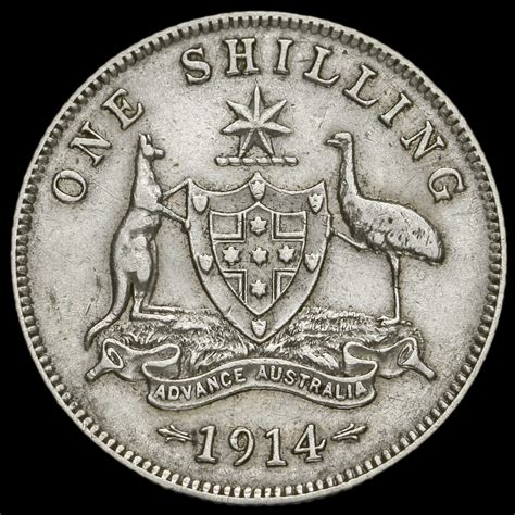 Australia 1914 George V Silver Shilling