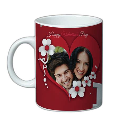 Red Printed Ceramic Coffee Mug For Office Sizedimension Standard At