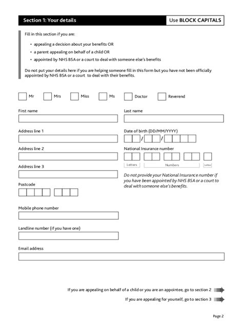 Fillable Online Sscs Benefit Appeal Form Fax Email Print Pdffiller