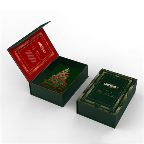 Custom Design Premium Christmas Paper Gift Box Packaging With Magnetic Flap