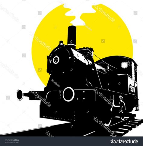 Steam Train Silhouette Vector at Vectorified.com | Collection of Steam Train Silhouette Vector ...