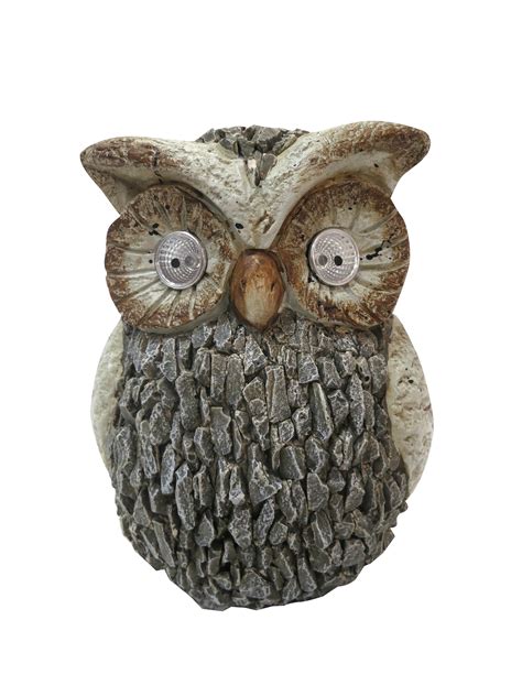 Alpine Solar Outdoor Garden Owl Statue Inch Tall Walmart