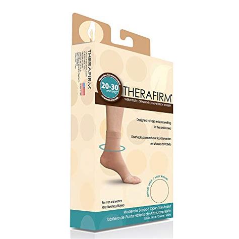 Therafirm Moderate 20 30mmHg Support Open Toe Anklet X Large Beige