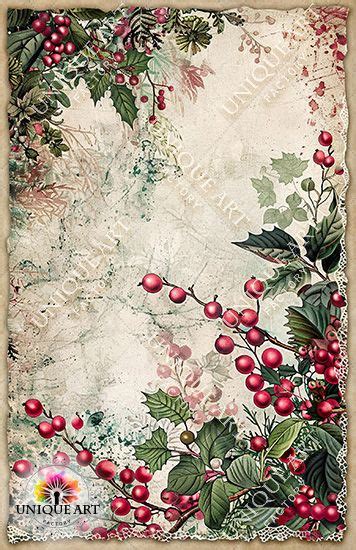 Nostalgic Christmas Watercolor Printable Junk Journal Kit Digital