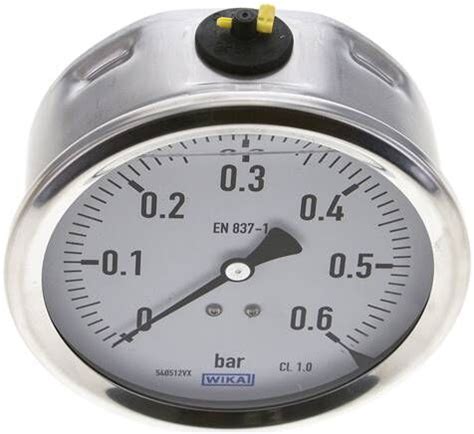 Glycerin Manometer Waagerecht CrNi Ms 100mm 0 0 6bar DA132264