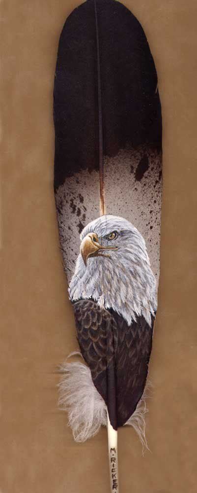 Feather painting, Eagle painting, Feather art