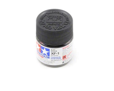 Tamiya Tamiya Acrylic Mini Paints Xf Flat Black Tamiya