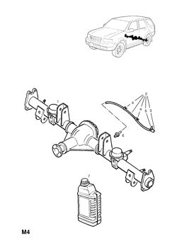 Opel FRONTERA B Rear Axle With Limited Slip Differential Opel EPC