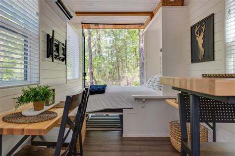 cute  square meters cabin house life tiny house