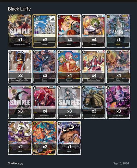 Black Luffy One Piece Card Game Deck | One Piece Card Game
