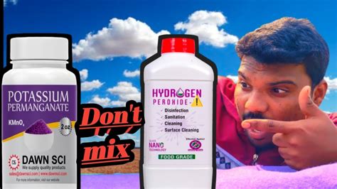 Dont Mix This Two Chemicals Chemical Reaction With Potassium Permanganate Vs Hydrogen