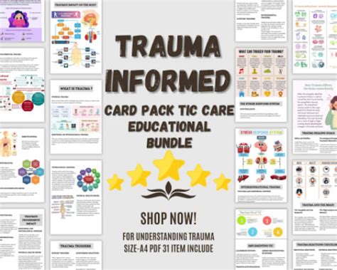 Trauma Informed Educational Bundle Trauma Guide Card Pack Tic Care