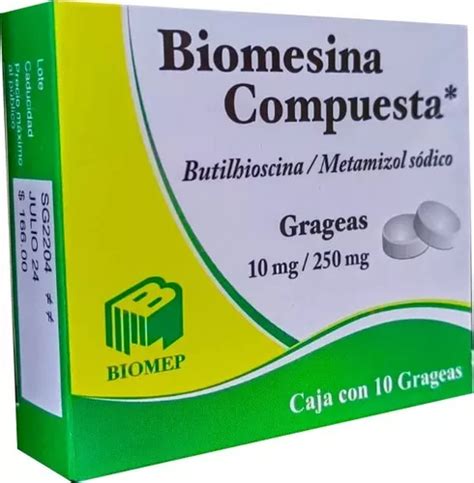 Biomesina Compuesta Butilhioscina Mg Metamizol Mg