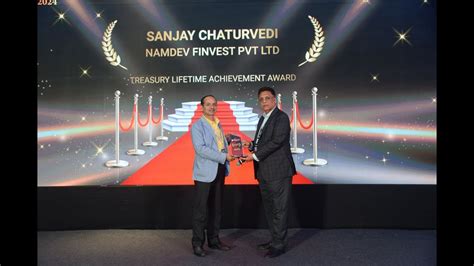 Mr Sanjay Chaturvedi Has Won The Treasury Lifetime Achievement Award