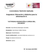 EDA2 U3 ACD JOVS docx Licenciatura Nutrición Aplicada Asignatura