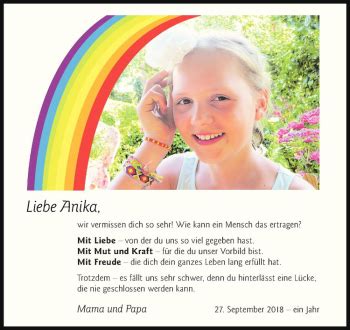 Traueranzeigen Von Anika K Ster Trauer Ms