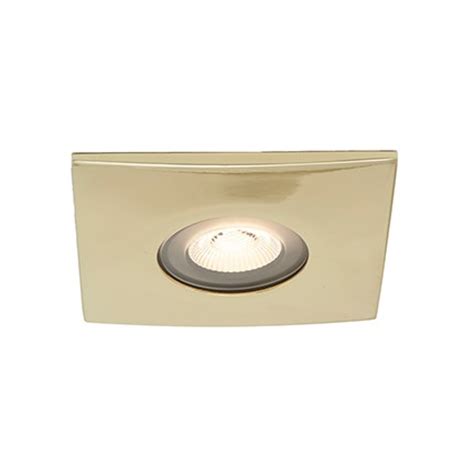 Ansell Square Brass Trim Bezel for Orbio 360 and 360 Gimbal Downlights at UK Electrical Supplies.