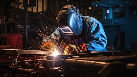 Premium Photo | Welder using a torch to repair metal equipment