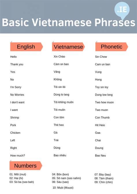 Key Vietnamese Phrases Tefl Institute Of Ireland