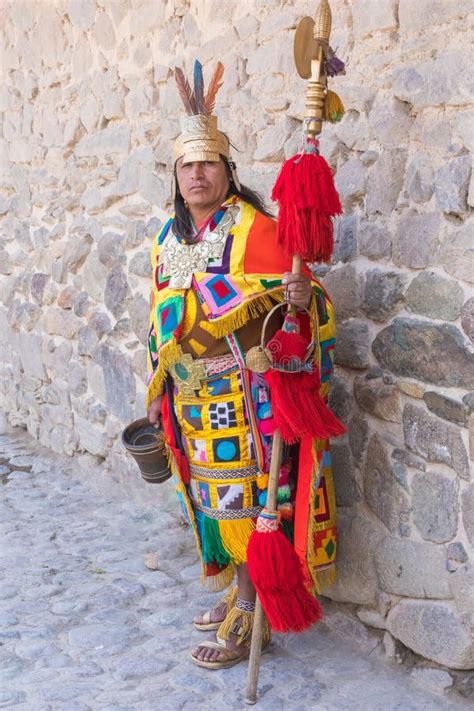 Man Dressed in Inca Historical Clothes Peru Editorial Stock Photo ...