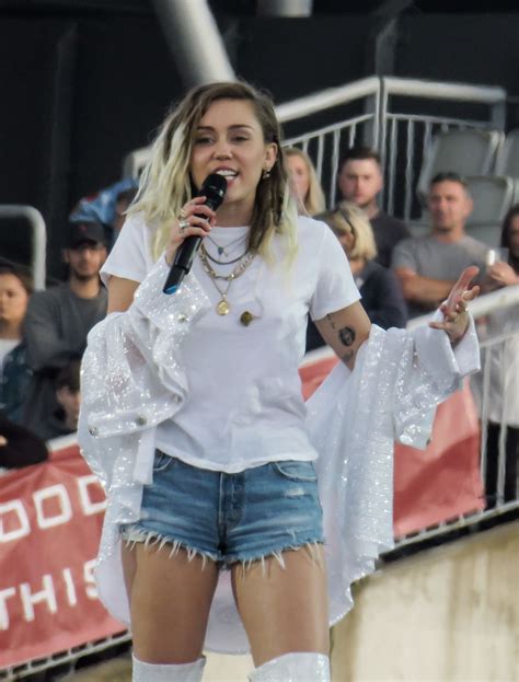 MILEY CYRUS Performs at One Love Manchester Benefit Concert in