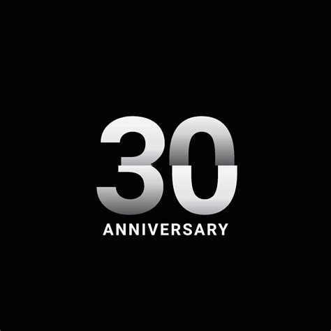 30 Years Anniversary Celebration Vector Template Design Illustration