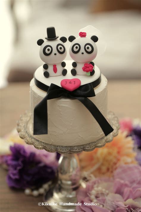 Panda Wedding Cake Topper K955 Torte E Foto