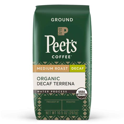 Peets Coffee Decaf Organic Terrena Medium Roast Ground