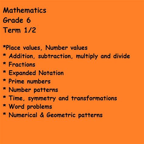 Mathematics Grade 6 Term 1 Term 2 Test And Memo Classroom101