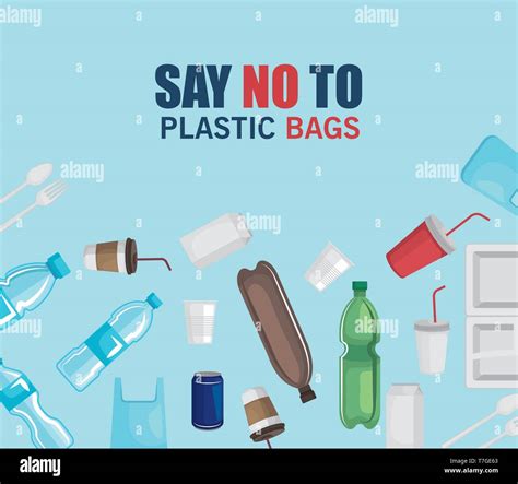 Toxic Plastics Waste Contamination Of The Ecology Stock Vector Image