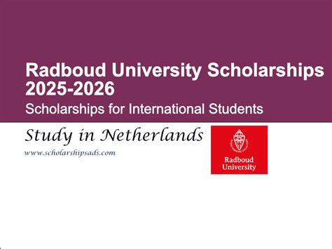 Radboud University Netherlands Scholarships