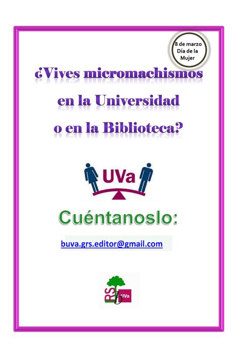 Micromachismos Biblioteca De La Yutera Universidad De Valladolid