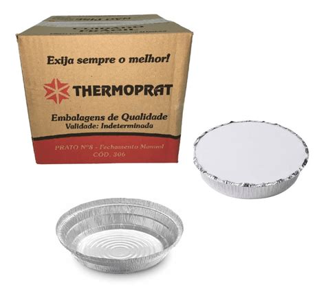 Marmitex Redonda Aluminio N8 Thermoprat 800ml Manual C 100un MercadoLivre