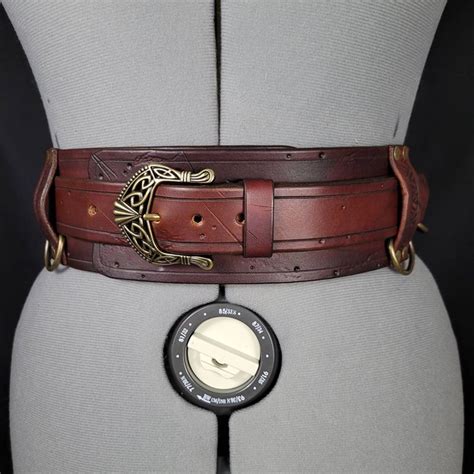 Leather Celtic Belt 3 Brown Or Black Waist Belt Utility Belt Heavy Belt