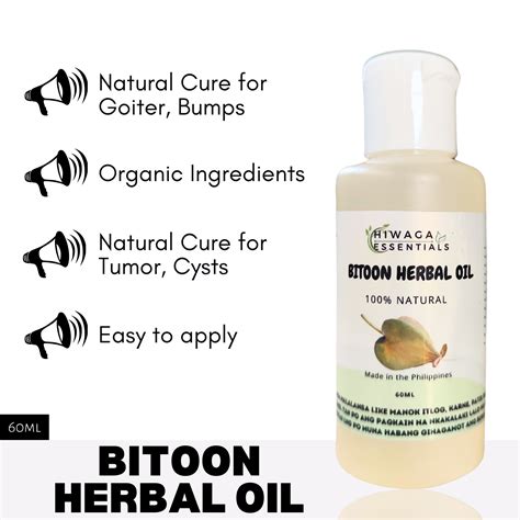 Hiwaga Original Bitoon Herbal Oil 60ml For Goiter Cysts At Ibat Ibang