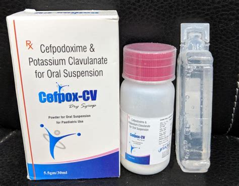 Cefpodoxime 50 Mg Potassium Clavulanate 31 25 Mg Suspension For