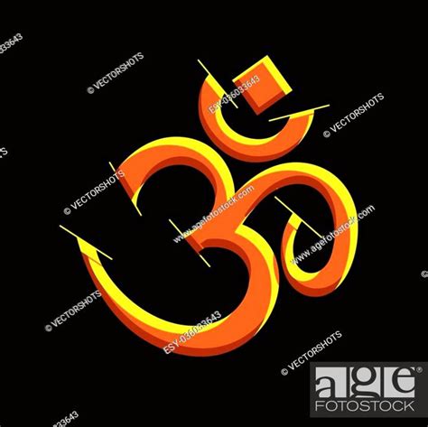 Golden Om Symbol Vector Illustration Stock Vector Vector And Low