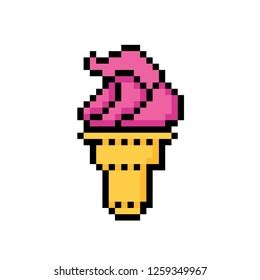 Bit Pixel Ice Cream Vector Stock Vector Royalty Free