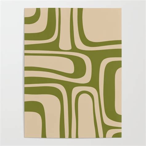 Palm Springs Midcentury Modern Retro Pattern In Mid Mod Beige And