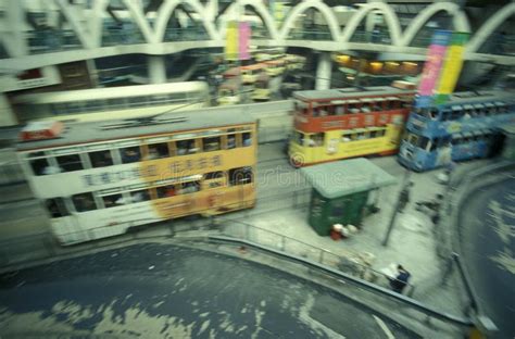 Asia China Hongkong Transport Tramways Editorial Photography Image Of