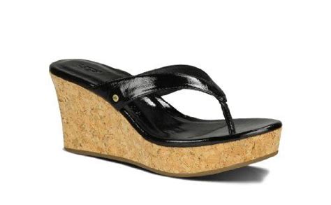 Ugg Womens Natassia Cork Wedge Thong Sandal