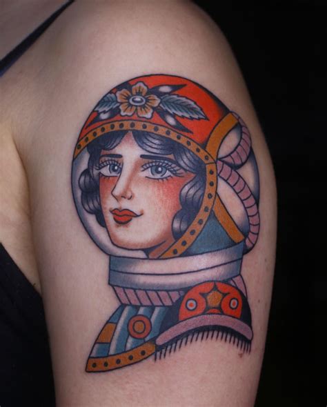 Update 67 American Traditional Astronaut Tattoo Super Hot In Cdgdbentre