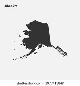 Alaska Map Silhouette Vector Illustration Stock Vector (Royalty Free ...