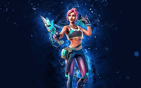 Luces De Neón Azul Océano Fortnite Battle Royale Personajes De Fortnite Piel Del Océano