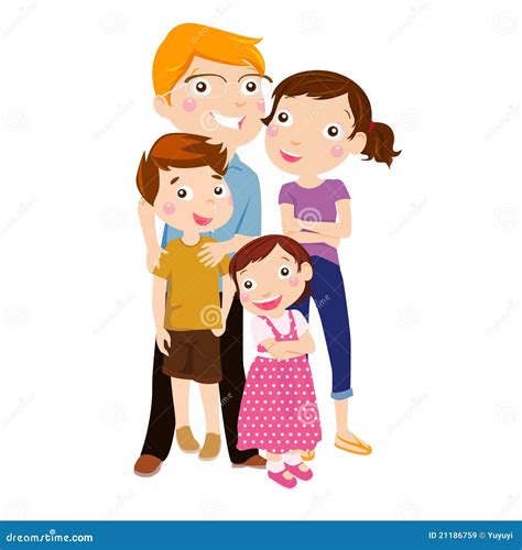 Family with two children stock vector. Illustration of parent - 21186759